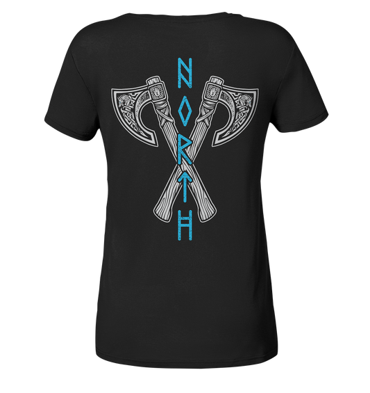North axe  V2 - Ladies V-Neck Shirt