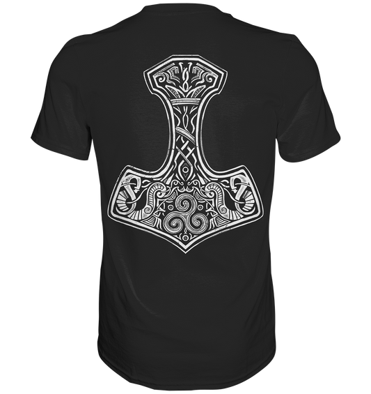 Thors Hammer Mjölnir BACKPRINT - Premium Shirt