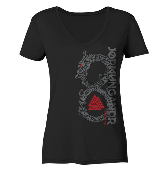 Wikinger Weltenschlange Jormungandr Midgardschlange - Ladies V-Neck Shirt