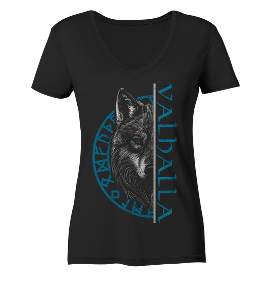 Valhalla Wolf - Ladies V-Neck Shirt