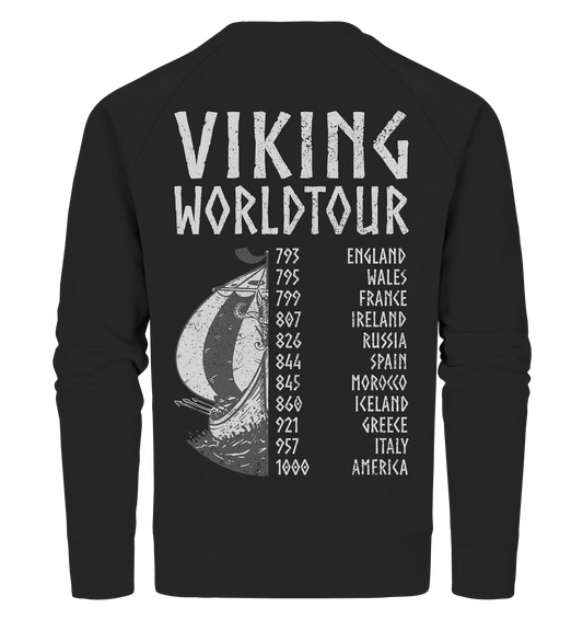 Viking Worldtour 973-1000 A.D. BACKPRINT - Organic Sweatshirt