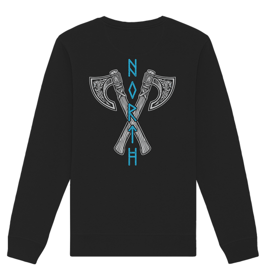 North axe  V2 - Organic Sweatshirt BACKPRINT