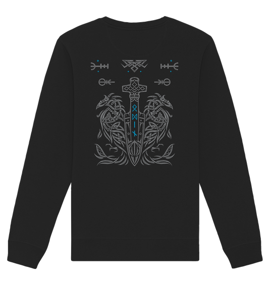 Odins Speer Gungnir - Organic Sweatshirt BACKPRINT