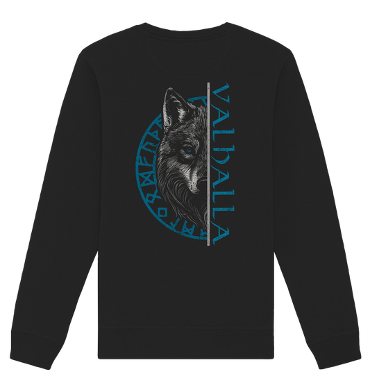 Valhalla Wolf - Organic Sweatshirt BACKPRINT