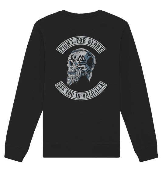 See you in Valhalla - Organic Sweatshirt BACKPRINT