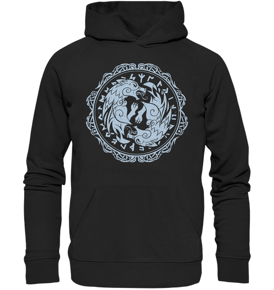 Odins Wölfe Geri und Freki - Organic Hoodie