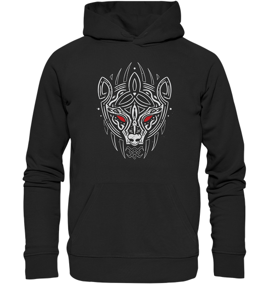 Wikinger Bär knotwork rot - Organic Hoodie